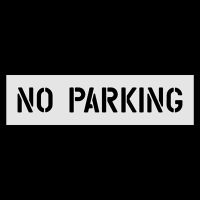 Parking Lot Stencils 1/16" 60 Mil 18" NO PARKING Stencil Pavement Marking 